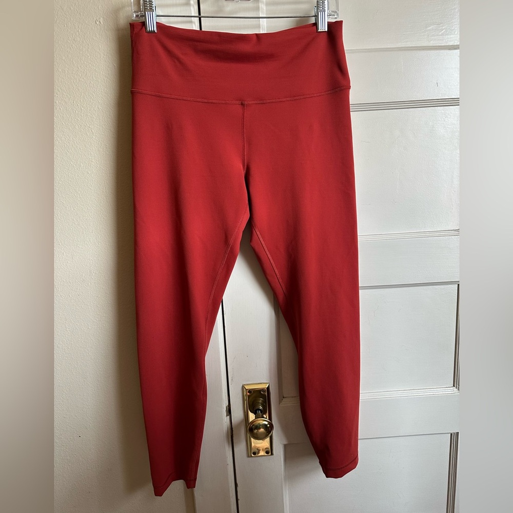 Lululemon Wunder Train 25in Leggings in Dark Orange - 12